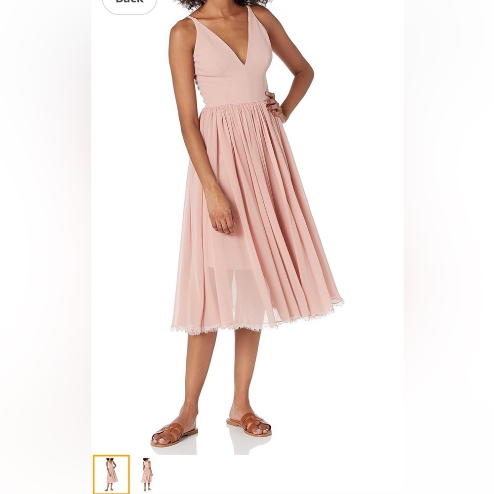 Dress The Population “Alicia" Fitted Bodice Chiffon Dress size XS 2-4